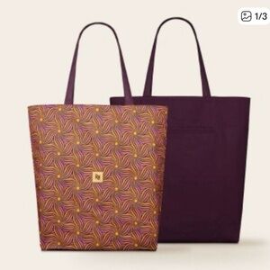Nespresso Purple and Gold Patterned Tote